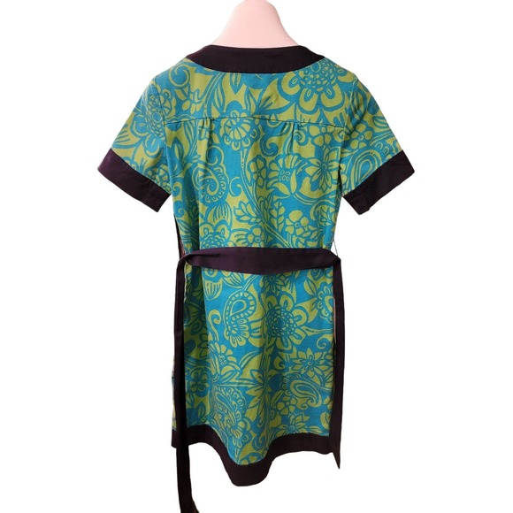 Lilly Pulitzer Blue & Green short sleeve Button up dress - Picture 4 of 5